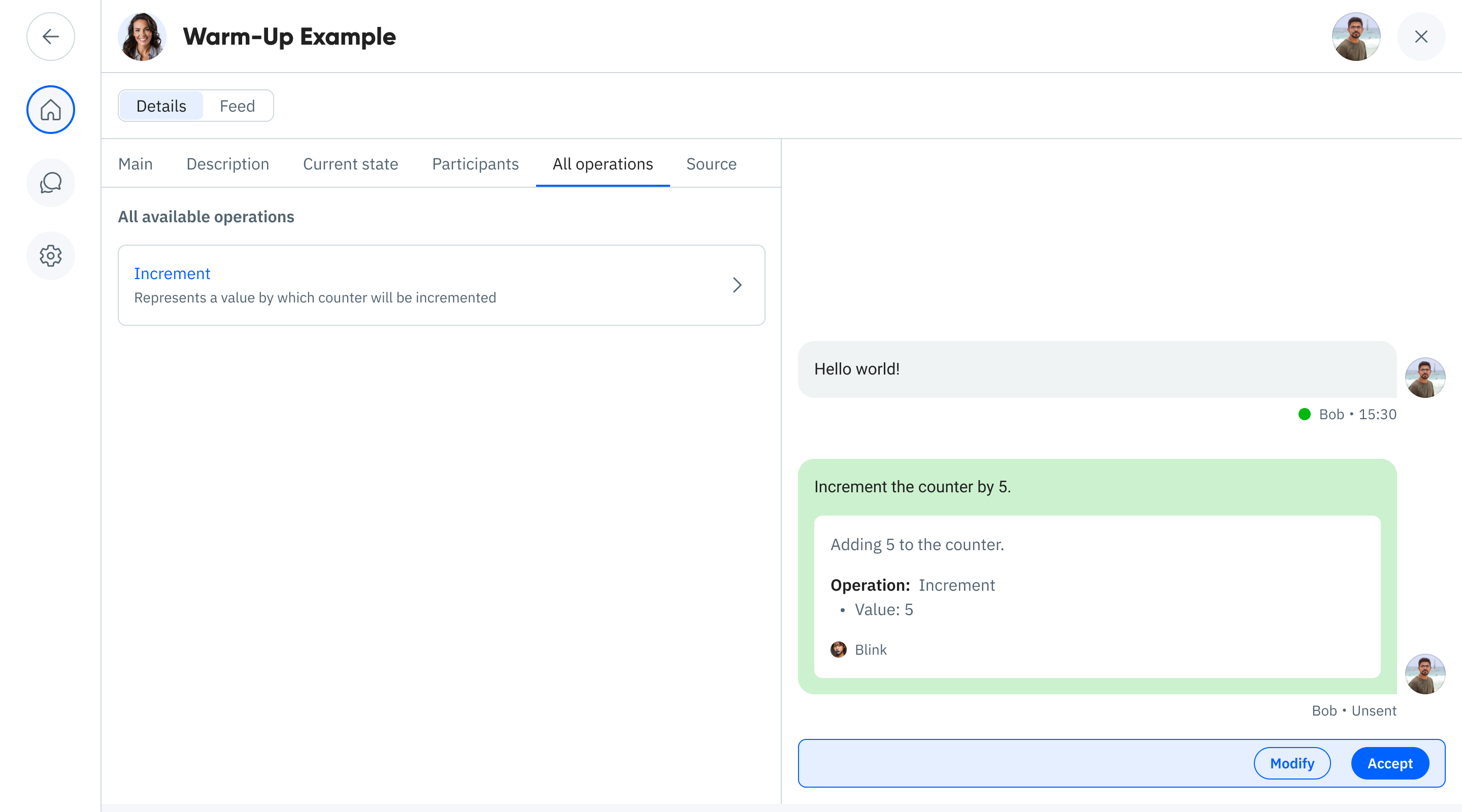 Natural language operations