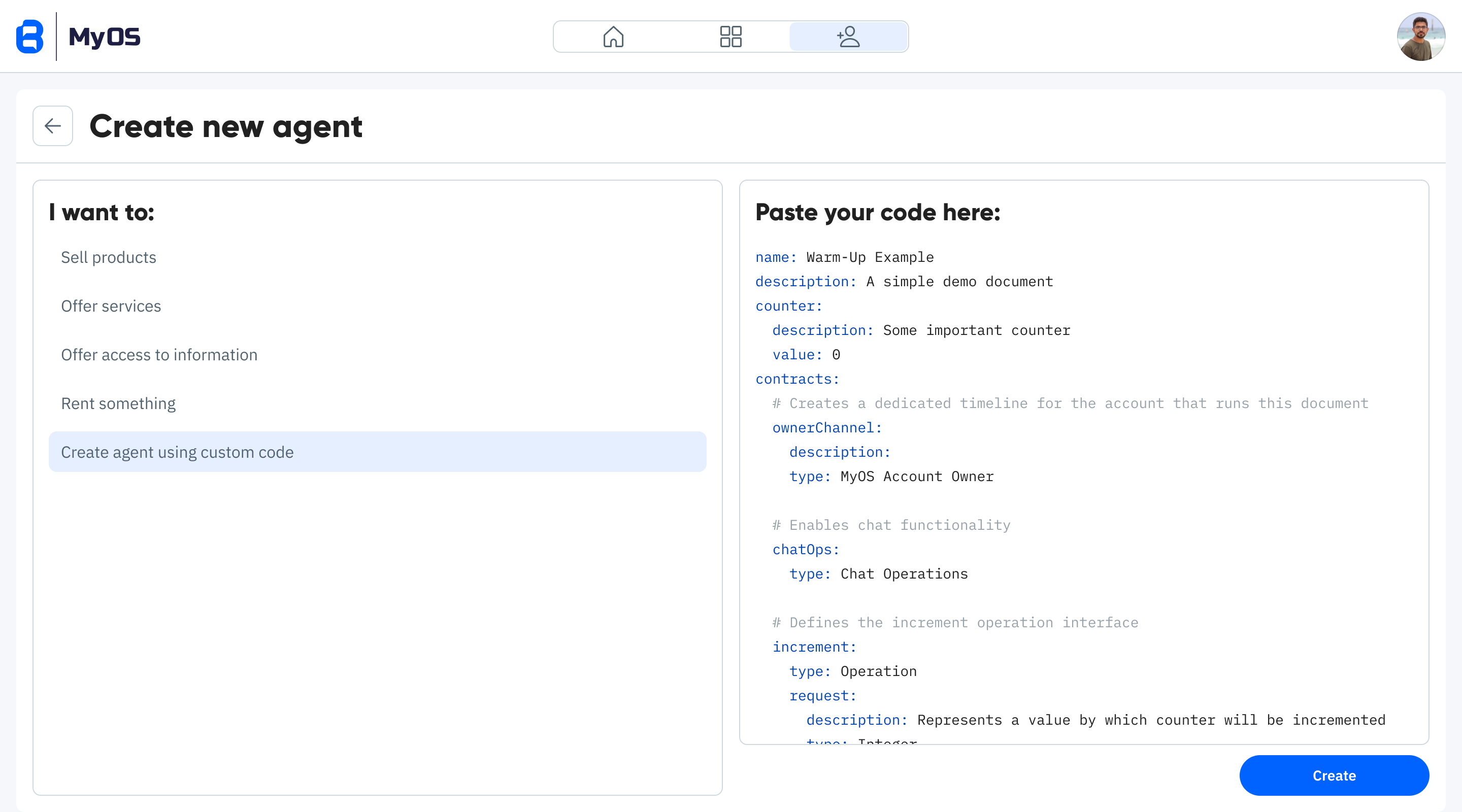 Web.blue document view